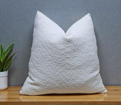 Boucle Decorative Pillow Cover – Soft Textured Throw Pillow Case for Sofa, Couch, Living Room & Bedroom - size: 14 x 28 inches