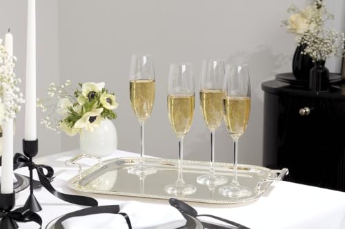 Reed & Barton Silverplate Rectangular Serving Tray, Coffee Table Decor | mirror finish, hand wash only | handles for easy carrying | 13 x 16.25 inch, elegant entertaining | 0.25 inch - style: Rectangle