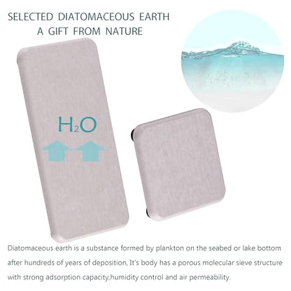NiuYichee Set of 4 Water Absorbent Diatomite Coasters, Diatomaceous Earth Kitchen Soap Dish, Bathroom Trays, Water Absorbing Stone Used for Hand Soaps & Plants & Toiletries in The Modern Home - color: Set of 4 Light Gray