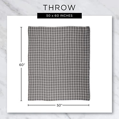 DII New Traditional, 2-Tone Chevron Stripe Throw, 50x60, Stone - color: Stone