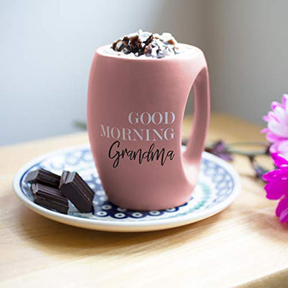 Pavilion - Good Morning Grandma - Pink Huggable Hand Warming 16 oz Mug - color: Pink