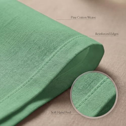Urban Villa Cloth Napkins Cotton 20x20 (Set of 12) Geen - color: 020 Green, size: 20" x 20" (Set of 12)