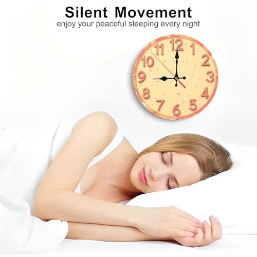 Minimalist Warm-Toned Numerals Farmhouse Wooden Wall Clock 25cm*25cm