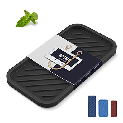 Silicone Sponge Holder-Large Thick Durable 10" Sink Organizer Tray-Kitchen | Thick Durable Sponge Caddy, Large Sink Tray, Dish Soap & Scouring Pad Holder, Countertop Drip Tray, Easy Clean, Rust-Proof - color: B-bl, size: 10x5.1inch