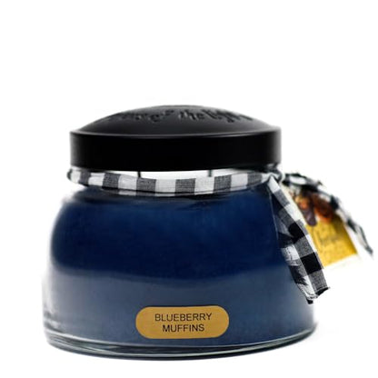 A Cheerful Giver - Blueberry Muffins Mama Scented Glass Jar Candle (22oz) with Lid & True to Life Fragrance Made in USA - size: 22 oz