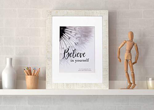 Wide Molding Rustic 11x14 Picture Frames, Made of HD Glass Display Picture 8x10 with Mat, Beige Photo Frame for Wall Mounting, 2 Sets - color: Beige, size: 11x14 inches