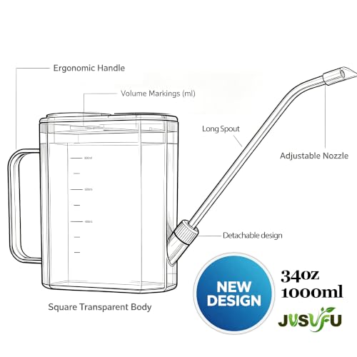 Watering Can Indoor,34oz/1000ml | Small Watering Cans for House Plants, Succulents and Flowers, Long Spout