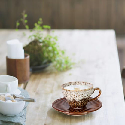 2 oz Espresso Cups Set of 2, Ceramic Cappuccino Cups with Saucers, Durable Porcelain Tea Set & Modern Coffee Cup Collection, Coffee Lover Gifts