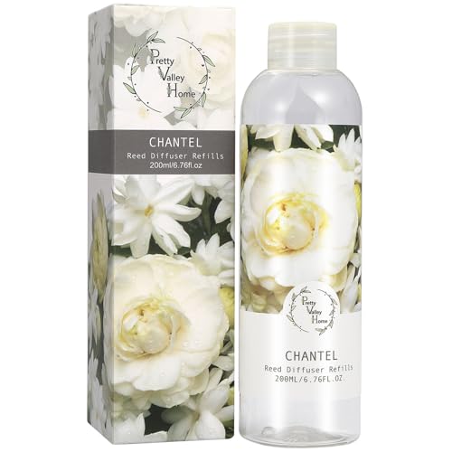 Reed Diffuser Oil Refill, Chantel Fragrance Oil for Diffuser Refill, Flameless Home Fragrance for Bedroom, Bathroom Home Decor 200ml (6.76 fl.oz) - color: Chantel