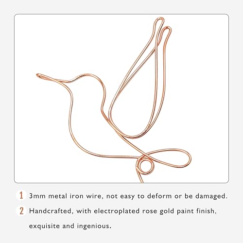 Hummingbird Decorative Garden Stakes Set of 2,Hummingbirds Metal Wire Decor | Decorative plant stakes 23.6 x 6.7 inches,Decorative Stakes for Flower Pots, Planters, and Flower Beds