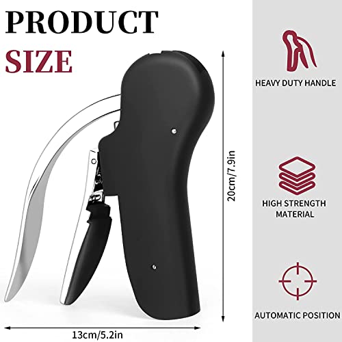 IIQ Wine Bottle Opener Corkscrew Set- Lever Corkscrew Wine Openers with Luxury Case, Foil Cutter, Wine Stopper,Pourer and Extra Spiral