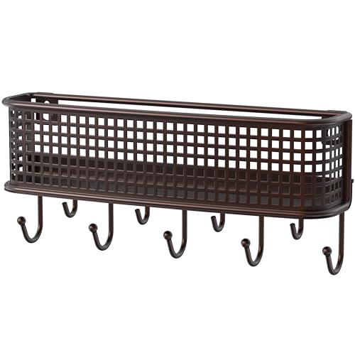Deco Brothers Wall Key Holder and Mail Organizer, Bronze