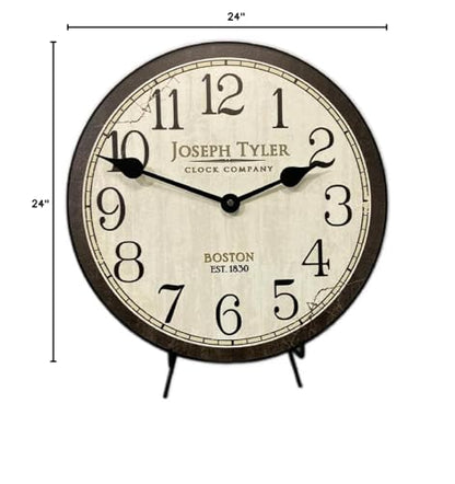 Merchantile Wall Clock, Available in 8 Sizes, Most Sizes Ship 2-3 Days, Whisper Quiet. - color: 5. Mercantile, size: 24-Inch