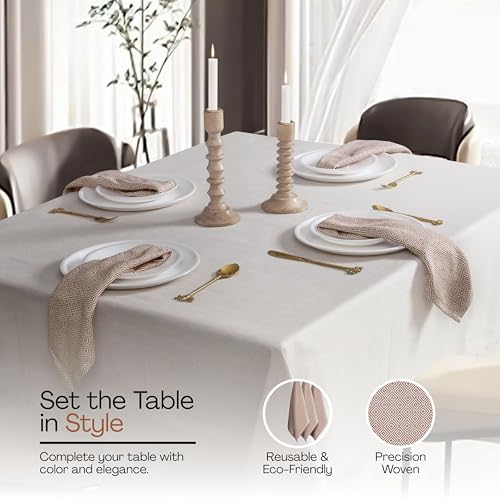 Brown Cloth Napkins Set of 6, Diamond Pattern Weave, 16x16 Inch, 100% Cotton, Durable & Washable Fabric Table Linen for Dinner, Rustic Dining, Everyday Meals & Festive Occassions - color: Brown, size: 16" x 16" (Set of 6)