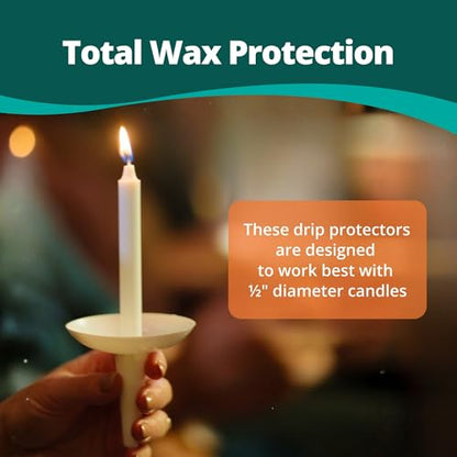Plastic Candle Holder Drip Protector (Pack of 250) | Reusable Plastic Holders, Wax Catcher, Candlesticks, Candlelight Service Vigil, Memorial, Congregational, Baptism, Christmas - size: Pack of 250