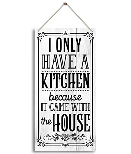 Rustic Farmhouse Kitchen Sign - Funny Decor for Counter or Wall, Perfect for Rustic Kitchens - color: Home 08