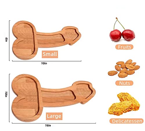 Funny Aperitif Board,Cheese Board and Solid Wood charcuterie Platter,Ideal Bachelor Party and Wedding Gift,Funny and Gag Gift,Novelty Kitchen Cutlery. (Large(16 inches/40 cm)) - size: Large(16 inches/40 cm)