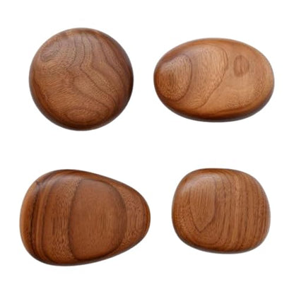 4Pcs, Wood Wall Mounted Coat Hooks Wooden Coat Hooks Coat Racks Wood Cabinet Knobs Wall Hooks for Scarf, Bag,Hat,Bedroom,Home