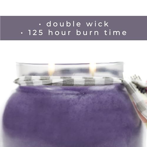 A Cheerful Giver - Lavender Vanilla Mama Scented Glass Jar Candle (22oz) with Lid & True to Life Fragrance Made in USA - size: 22 oz