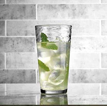 Glaver's Drinking Glasses Set of 4 Highball Glass Cups, 17 Oz. Basic Cooler Glassware, ideal for Water, Juice, Cocktails, Iced Tea and more. Dishwasher Safe. - size: 17 Ounces (4 Count)