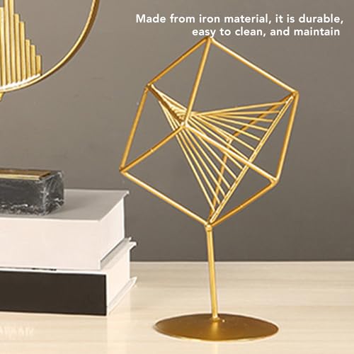 Metal Table Top Decor,Gold 3D Metal Geometric Sculpture Home Table Top Decor Balls Decorative Sphere Art Decor for Living Room Office, Gavigainbxu23v6gsq