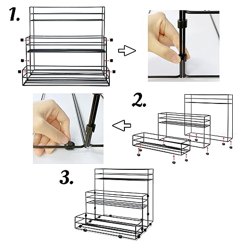 12 Bottles Coffee Syrup Organizer, 3 Tier Syrup Stand, Syrup Rack | Coffee Syrup Holder for Coffee Bar Station, Syrup Rack Organizer,Wine Rack for Countertop, Bottle Rack for Cocktail, Dressing - size: 3-Tier