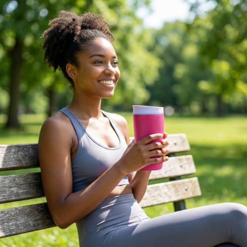 12 oz coffee tumbler Insulated coffee mug with lid Slider Insulated Stainless Steel Coffee Tumbler, Travel Mug for Hot and Iced Beverages insulated travel coffee mug (BB pink) - color: BB pink