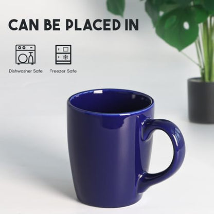harebe 20 OZ Large Coffee Mug, Ceramic Tea Cup for Office and Home, Big Capacity with Handle, Cups for Men Women Mug Lovers, Microwave & Dishwasher Safe, Blue - color: Blue