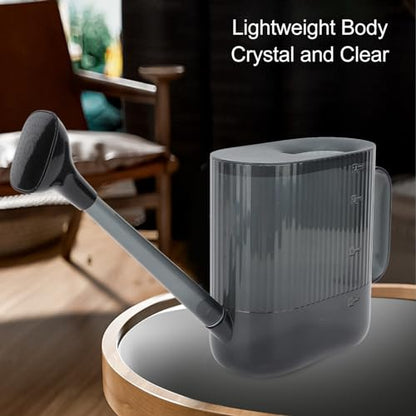 Indoor Watering Can 1.8L | Long Spout for Deep Root Watering/Prevents Splashing | Sturdy PP Flower Water Can for Garden & Houseplants (Gray) - color: Gray