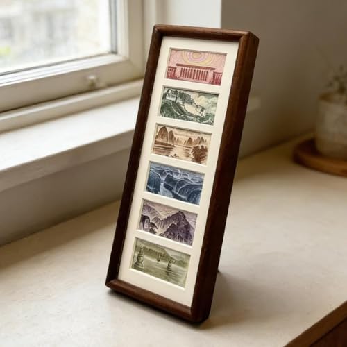 4x12 Wood Picture Frames, Long Rectangle Picture Frame for Wall,Mini Collage Pictures Frames for Wall and Tabletop Display,Graduate Gift Collage Frame - color: B