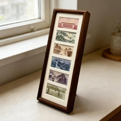 4x12 Wood Picture Frames, Long Rectangle Picture Frame for Wall,Mini Collage Pictures Frames for Wall and Tabletop Display,Graduate Gift Collage Frame - color: B