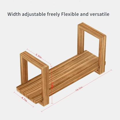 Adjustable Wooden Bookends for Shelves, Rustic Desktop Book Organizer | Adjustable wooden bookends that organize books beautifully while adding natural style to any home or office.