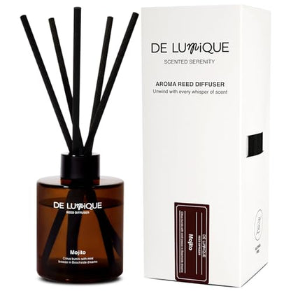 Mojito Scent Reed Diffuser Oil – Long Lasting Diffusers for Home with Mint, Lime, Rum & Apple – Premium Home Fragrance Crafted by Expert Perfumers – 150ml - size: 150ml / 5.07 fl.oz