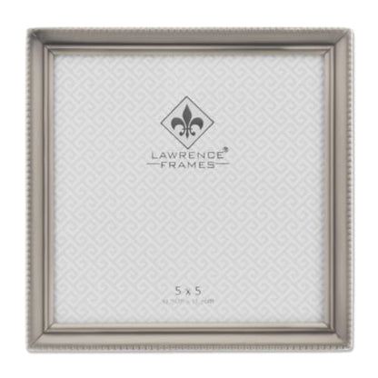 Lawrence Frames 11555 Antique Pewter 5x5 Picture Frame - Bead Border Design - color: Pewter, size: 5x5