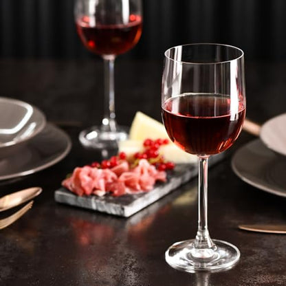 KROSNO Wine Glasses Set of 6, 11.5 oz, Gema Collection | White or Red Wine Set, Lead-Free Crystal Glassware, Drinking Glasses, Aperol Spritz Glases, Wedding Gift, Dishwasher Safe - size: 340ml