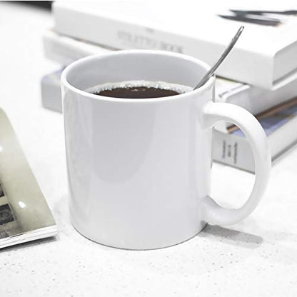 BYCNZB 22oz white Super Large Ceramic Coffee Mugs Large Handles Set of 4 - color: White