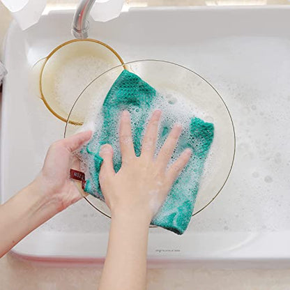 100% Cotton Waffle Weave Kitchen Dish Cloths, 6 Pack Ultra Soft Absorbent, Quick Drying Dish Towels, 6x6 Inches, Dish Rags for Drying Dishes & Daily Kitchen Use (Cyan) - color: Cyan