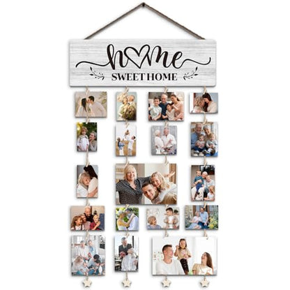 Home Gifts, Family Picture Frames Collage Photo Hanging Display Picture Board, Sweet Home Homes Living Room Bedroom Wall Decor - color: Sweet Home Home