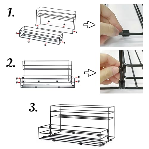 8 Bottles Coffee Syrup Organizer, 2 Tier Syrup Stand, Syrup Rack | Coffee Syrup Holder for Coffee Bar Station, Syrup Rack Organizer,Wine Rack for Countertop, Bottle Rack for Cocktail, Dressing - size: 2-Tier