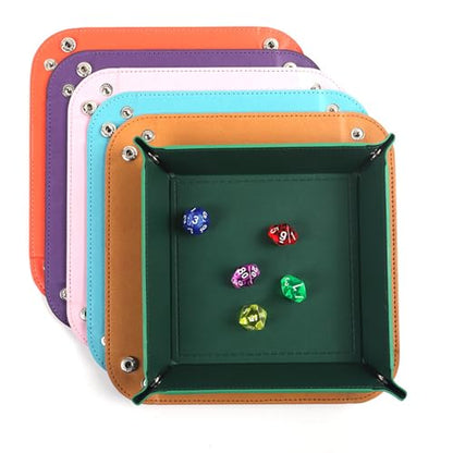 Valet Tray Desktop Storage Organizer – Vegan Leather Catchall Tray Bedside Vanity Tray Nightstand Caddy Holder for Remote Controller, Watch, Keys, Phone, Wallet, Coin, Jewelry, Midnight Green - color: Midnight Green