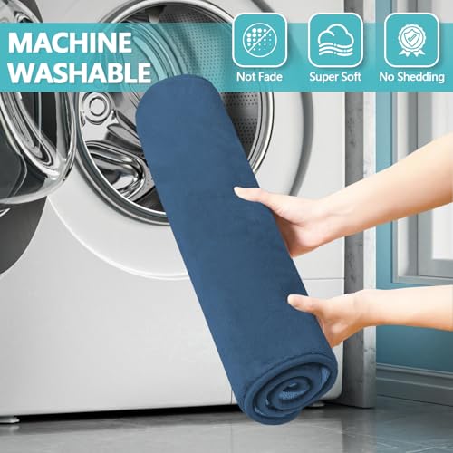 RUN HELIX Bathroom Rugs Sets 3 Piece, Soft Absorbent Memory Foam Bath Mats Set, Dry Fast Bath Mat, Machine Washable Bath Rug Set for Bathroom （Misty Blue） - color: Misty Blue