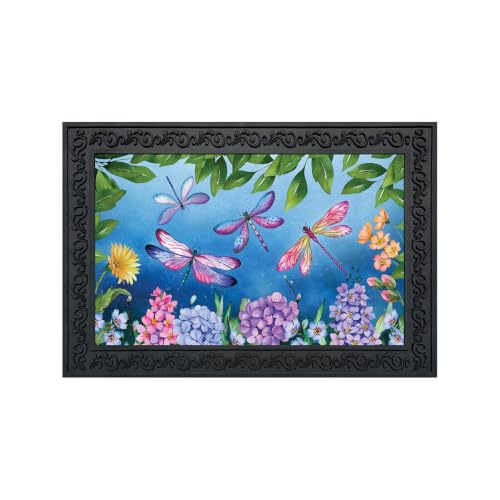 Briarwood Lane Spring Doormat 30x18 Indoor Outdoor Dragonflies for Spring Doormat - color: Dragonflies