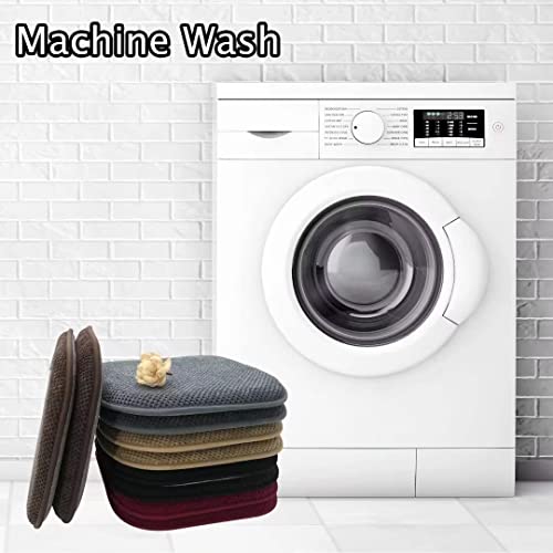 Kitchen Chair Cushions Dining Office Chair Pads Non Slip Thin Seat Cushion | Khaki 17x15 U Shaped Washable Soft Thick Memory Foam Large Metal Wooden Outdoor Patio Chair Cushions - color: Khaki