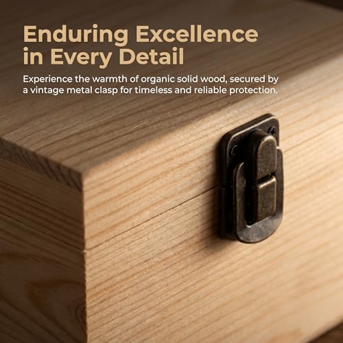 9x9x4 Unfinished Wooden Box with Hinged Lid for DIY Crafts | Natural Poplar Wood, perfect for memory keepsake storage and personalized gift making