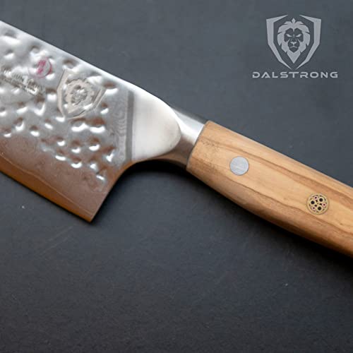 Dalstrong 8" Chef Knife - Olive Wood Handle - AUS-10V Japanese Steel | Shogun - 62+ HRC - 8-12° Edge - Natural Wood Handle - For Meal Prep - Sushi Prep - Everyday Cooking - color: Olive