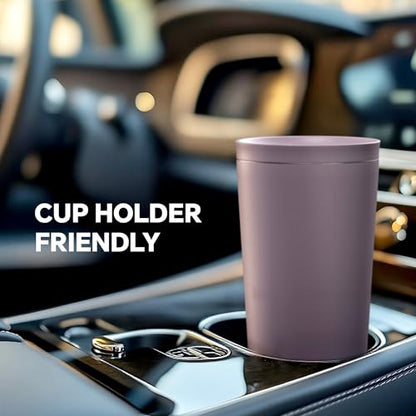 Ideus 17 oz Travel Coffee Mug, Double Wall Vacuum Stainless Steel Insulated Coffee Tumbler With Lid, Splash-Proof & Cup Holder Friendly, Keeps Drinks Hot/Cold, Dishwasher Safe, Purple - color: Purple