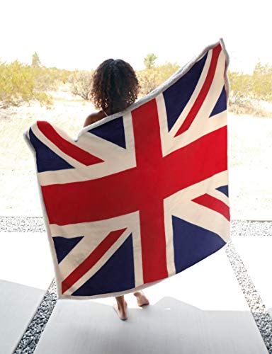 Catalonia Union Jack Blanket, British Flag Throw Blanket, England UK Gifts, Soft Cozy Fleece Blanket for Home, Sofa, Bed, British Gift for Men, Women, Kids, 50X60 inch - color: The Union Flag