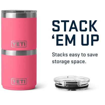 YETI Rambler 10 oz Ceramic Lined Lowball 2.0, Vacuum Insulated with MagSlider Lid, Tropical Pink - color: Tropical Pink