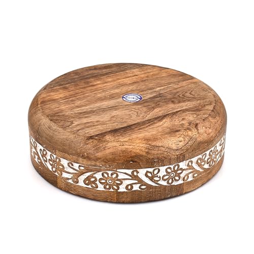 Mango Wood Decorative Bowl – Rustic Wooden Table Centerpiece for Dining Room, Living Room & Kitchen Home Décor (10" X 10" X 3'')