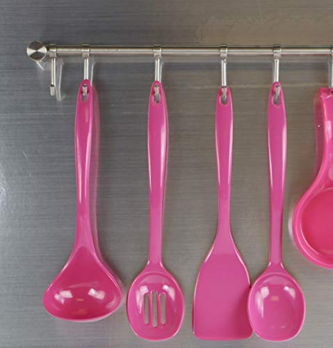 Spatula, Turner for Non-stick pans, Heat Resistant, BPA Free Melamine Utensil with Ergonomic Handle, 11 inch, Set of 6 by Reston Lloyd, Magenta - color: Magenta, size: 100% Melamine Spatula, Set of 6